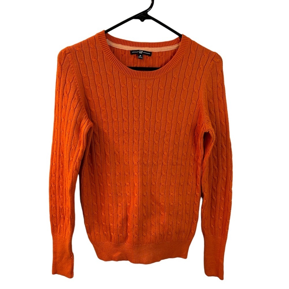 GAP Orange Cable Knit Sweater